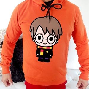 Harry Potter orange graphic hooded sweater